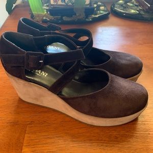 Cordani chocolate brown leather platforms